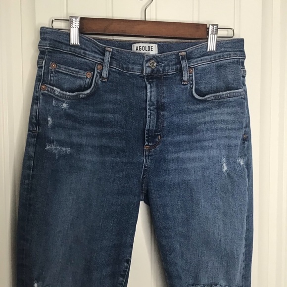 AGOLDE Sophie High Rise Skinny Crop Jeans Size 30. - Picture 3 of 11